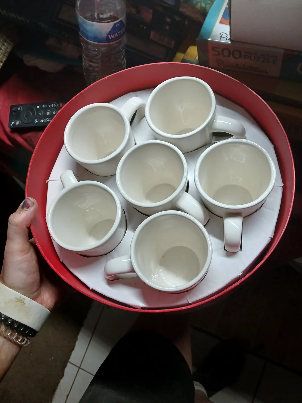 vintage Williams-Sonoma Holiday Hot Drinks Ceramic Mug set of six.